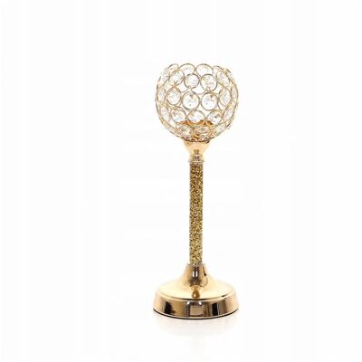 inna (Inny) Złoty świecznik glamour z pirytem tealight 38cm inna (Inny) Złoty świecznik glamour z pirytem tealight 38cm