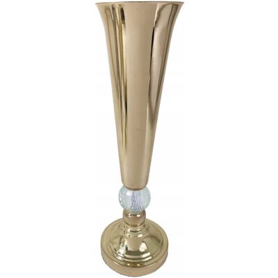 Madex Złoty wazon metalowy wys 46 cm glamour Madex Złoty wazon metalowy wys 46 cm glamour