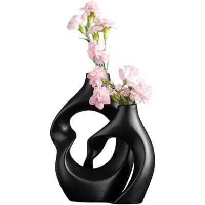 Inny producent ZMARKRAFT Ceramiczny Wazon Zestaw 2-Częściowy Nowoczesny Czarny 20 cm Inny producent ZMARKRAFT Ceramiczny Wazon Zestaw 2-Częściowy Nowoczesny Czarny 20 cm