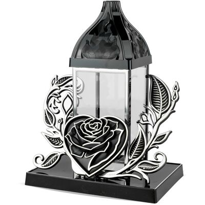 RAL Znicz Artystyczny Kapliczka na Grób Ekskluzywny Duży Lampion 28 cm Srebrny RAL Znicz Artystyczny Kapliczka na Grób Ekskluzywny Duży Lampion 28 cm Srebrny
