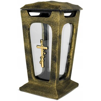 RAL Znicz Kapliczka z Żywicy 29 cm Złoty Faro Znicz Ekskluzywny RAL Znicz Kapliczka z Żywicy 29 cm Złoty Faro Znicz Ekskluzywny