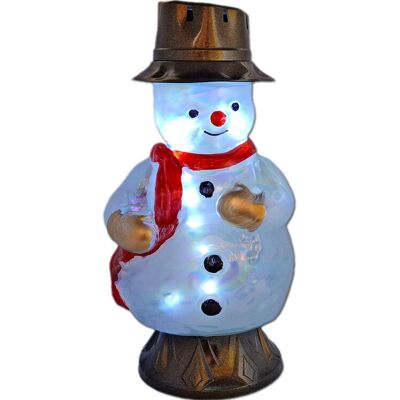 ILUMINI ZNICZ LAMPION FIGURKA OZDOBA BAŁWAN SZKLANY+LAMPKI LED ILUMINI ZNICZ LAMPION FIGURKA OZDOBA BAŁWAN SZKLANY+LAMPKI LED