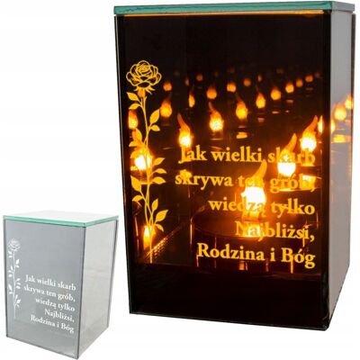 POINTCUT PLUS Znicz Led Lampion Na Grób Cmentarz Efekt Nieskończonego Ognia Cytat Róża POINTCUT PLUS Znicz Led Lampion Na Grób Cmentarz Efekt Nieskończonego Ognia Cytat Róża