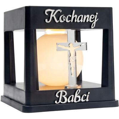POINTCUT PLUS ZNICZ SOLARNY LED LAMPION NA GRÓB STATUETKA NA CMENTARZ Z KRZYŻEM BABCI POINTCUT PLUS ZNICZ SOLARNY LED LAMPION NA GRÓB STATUETKA NA CMENTARZ Z KRZYŻEM BABCI