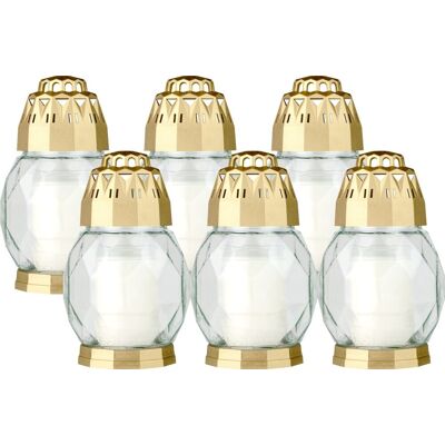 Znicz Szklany Bolsius 2D Diamond Złoty 24H 6Szt. Znicz Szklany Bolsius 2D Diamond Złoty 24H 6Szt.