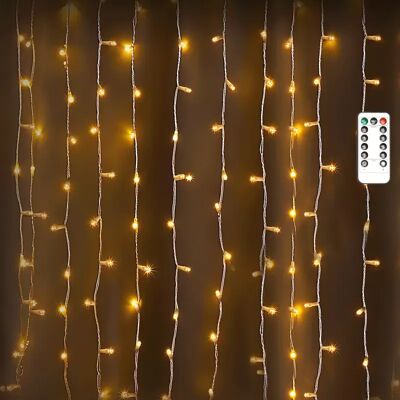 Aigostar Biała Kurtyna Sople 3x3m Led 300 Ciepłych Lampek Z Pilotem Na 5v Z Usb Aigostar Biała Kurtyna Sople 3x3m Led 300 Ciepłych Lampek Z Pilotem Na 5v Z Usb