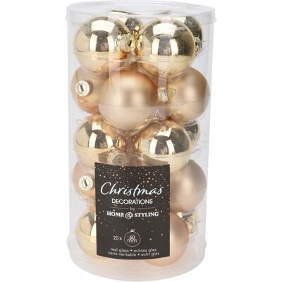 Koopman Bombki Choinkowe Home Styling Collection Złote 6 cm Szklane 20 szt. Koopman Bombki Choinkowe Home Styling Collection Złote 6 cm Szklane 20 szt.