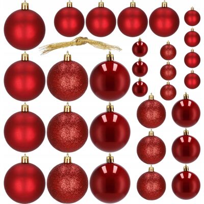 Springos Bombki Choinkowe Na Choinkę 30 Szt Zestaw 6/5/4 Cm Nietłukące Premium Springos Bombki Choinkowe Na Choinkę 30 Szt Zestaw 6/5/4 Cm Nietłukące Premium