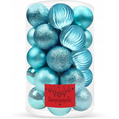 Springos Bombki Choinkowe Niebieskie 9cm 30szt. Zestaw Na Choinkę Nietłukące Ozdoby Springos Bombki Choinkowe Niebieskie 9cm 30szt. Zestaw Na Choinkę Nietłukące Ozdoby