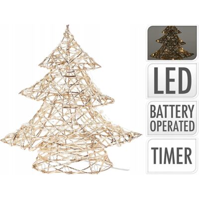 Home Styling Collection CHOINKA OZDOBA Z LIŚCI PALMY 20LED 30X9X30 CM Z TIMEREM ZASILANA BATERYJNIE Home Styling Collection CHOINKA OZDOBA Z LIŚCI PALMY 20LED 30X9X30 CM Z TIMEREM ZASILANA BATERYJNIE