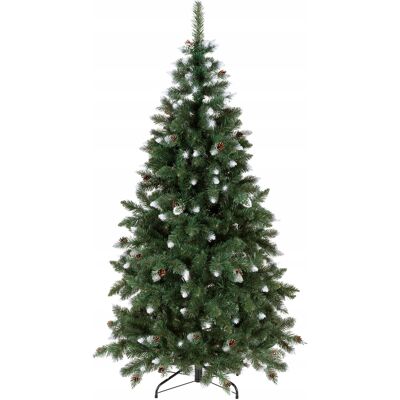 Springos Choinka Sosna Diamentowa Śnieżona 200cm Gęsta Sztuczna Premium + Springos Choinka Sosna Diamentowa Śnieżona 200cm Gęsta Sztuczna Premium +