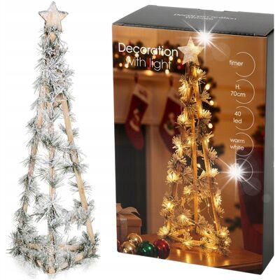 Koopman Choinka Świecąca Stożek Drewniana Dekoracja Świąteczna Ozdoba Led 68 Cm Koopman Choinka Świecąca Stożek Drewniana Dekoracja Świąteczna Ozdoba Led 68 Cm