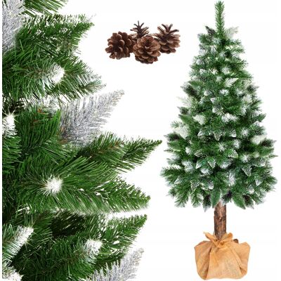Springos Choinka Sztuczna 220 Cm Na Pniu Sosna Diamentowa Gęsta Ośnieżona + Springos Choinka Sztuczna 220 Cm Na Pniu Sosna Diamentowa Gęsta Ośnieżona +