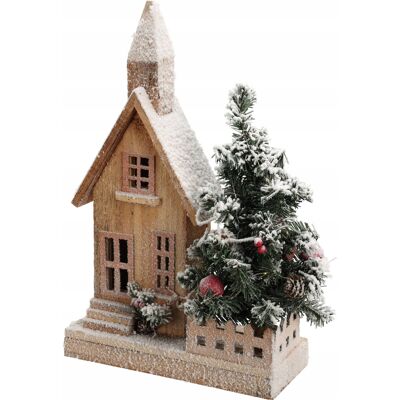 Home Styling Collection Domek Bożonarodzeniowy Szopka Świecąca Led 44 Cm Choinka Ozdoba Świąteczna Home Styling Collection Domek Bożonarodzeniowy Szopka Świecąca Led 44 Cm Choinka Ozdoba Świąteczna