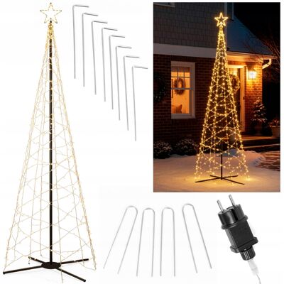 Springos Duża Świecąca Choinka Led Figura Świetlna Xxl Ciepły Biały Dekoracja 500 Cm Springos Duża Świecąca Choinka Led Figura Świetlna Xxl Ciepły Biały Dekoracja 500 Cm