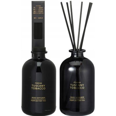 Home Styling Collection DYFUZOR ZAPACHOWY SZKŁO 500 ML BLACK TABAC 8,5X15,5 CM PATYCZKI RATTANOWE Home Styling Collection DYFUZOR ZAPACHOWY SZKŁO 500 ML BLACK TABAC 8,5X15,5 CM PATYCZKI RATTANOWE