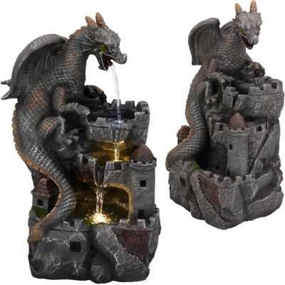 JUMI Fontanna Ogrodowa Kaskada Zamek Do Ogrodu Smok Ozdoba Led Wodna Pompa Ip44 JUMI Fontanna Ogrodowa Kaskada Zamek Do Ogrodu Smok Ozdoba Led Wodna Pompa Ip44