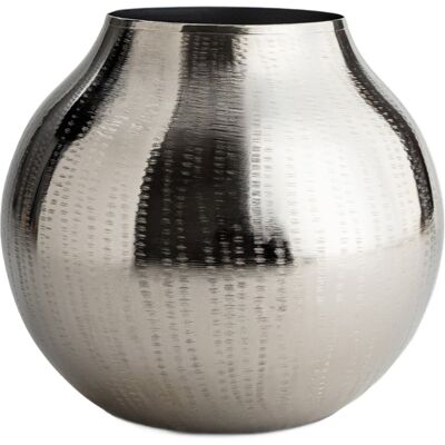 Homla Wazon Girona Metalowy Szeroki Srebrny 20x15 Cm Homla Wazon Girona Metalowy Szeroki Srebrny 20x15 Cm