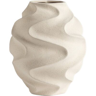 Homla Wazon Noire Beżowy Ceramiczny Falisty 16,8x18 Cm Homla Wazon Noire Beżowy Ceramiczny Falisty 16,8x18 Cm