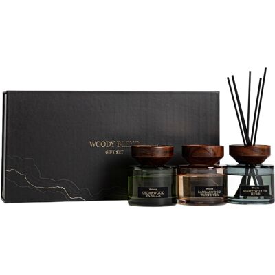 HOMLA Zestaw dyfuzorów WOODY BLEND zapachowych 3 szt. x 100 ml HOMLA Zestaw dyfuzorów WOODY BLEND zapachowych 3 szt. x 100 ml