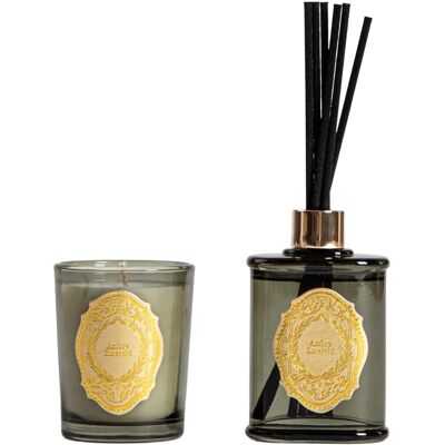 Homla Zestaw Zapachowy Ornaments Ambre Emerald 70 G + 50 Ml Homla Zestaw Zapachowy Ornaments Ambre Emerald 70 G + 50 Ml
