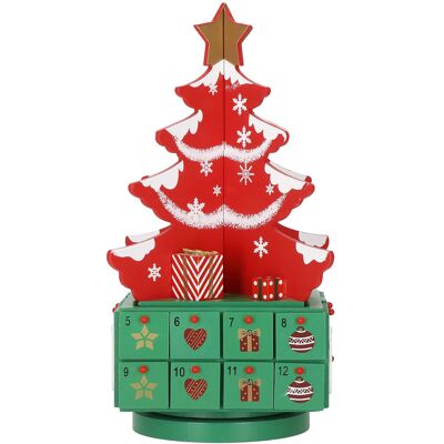 Springos Kalendarz Adwentowy Świąteczny Choinka Drewniana Dekoracja Ozdoba 41 Cm Springos Kalendarz Adwentowy Świąteczny Choinka Drewniana Dekoracja Ozdoba 41 Cm