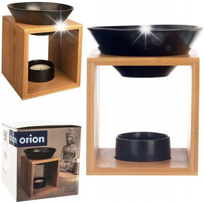 Kominek zapachowy bambusowy porcelanowy czarny BLACK 12x11x14cm ORION Kominek zapachowy bambusowy porcelanowy czarny BLACK 12x11x14cm ORION