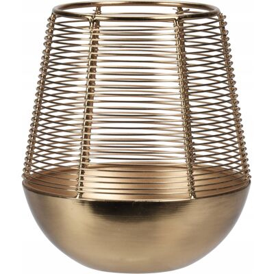 Home Styling Collection LAMPION NA ŚWIECZKĘ tealight metalowy druciany złoty świecznik Ø15 x 17 cm Home Styling Collection LAMPION NA ŚWIECZKĘ tealight metalowy druciany złoty świecznik Ø15 x 17 cm