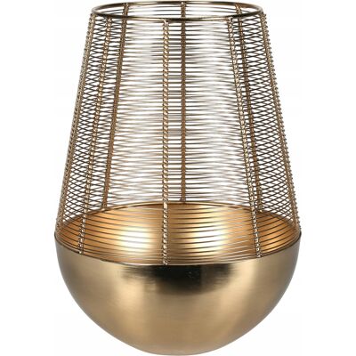 Home Styling Collection LAMPION NA ŚWIECZKĘ tealight metalowy druciany złoty świecznik Ø20 x 32 cm Home Styling Collection LAMPION NA ŚWIECZKĘ tealight metalowy druciany złoty świecznik Ø20 x 32 cm