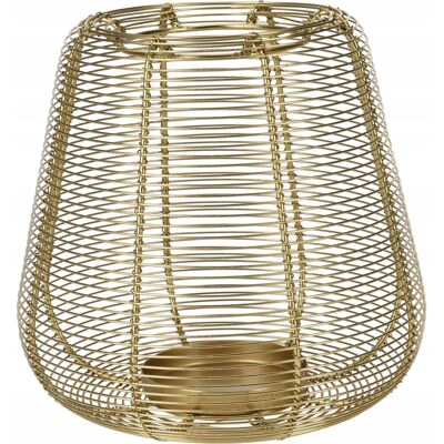 Home Styling Collection LAMPION NA ŚWIECZKĘ tealight złoty metalowy świecznik druciany Ø 21 cm Home Styling Collection LAMPION NA ŚWIECZKĘ tealight złoty metalowy świecznik druciany Ø 21 cm