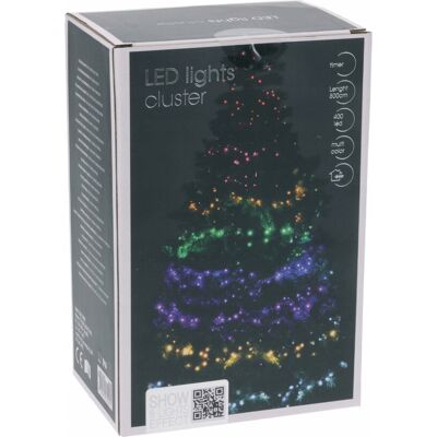 Home Styling Collection LAMPKI CHOINKOWE LED WIELOKOLOROWE 400 SZT EFEKT BIEŻĄCEJ WODY 800 CM Home Styling Collection LAMPKI CHOINKOWE LED WIELOKOLOROWE 400 SZT EFEKT BIEŻĄCEJ WODY 800 CM