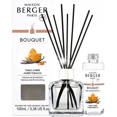 Maison Berger Paris Maison Berger Zestaw patyczki Ice Cube 100ml + olejek Bursztynowy Maison Berger Paris Maison Berger Zestaw patyczki Ice Cube 100ml + olejek Bursztynowy