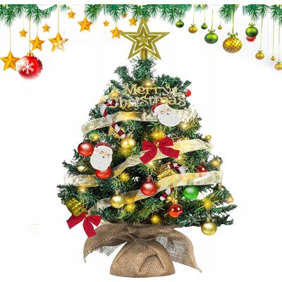 Inny producent Mini Choinka 60 Cm Z Ozdobami – Świąteczna Dekoracja Stołowa I Biurkowa Inny producent Mini Choinka 60 Cm Z Ozdobami – Świąteczna Dekoracja Stołowa I Biurkowa