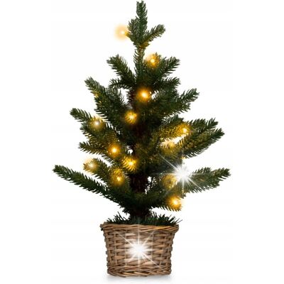 COSTWAY Mini sztuczna choinka z lampkami LED 53 cm COSTWAY Mini sztuczna choinka z lampkami LED 53 cm