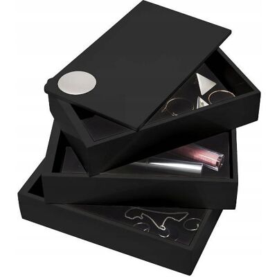 Umbra Organizer na biżuterię czarny rozkładany szkatułka do toaletki SPINDLE XX Umbra Organizer na biżuterię czarny rozkładany szkatułka do toaletki SPINDLE XX