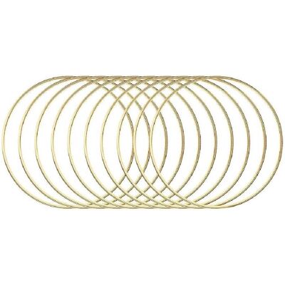 Inny producent Pierścień 10 Cm 10 Sztuk Metalowy Złoty Dekoracyjny Trwały Nierdzewny Okrąg Inny producent Pierścień 10 Cm 10 Sztuk Metalowy Złoty Dekoracyjny Trwały Nierdzewny Okrąg