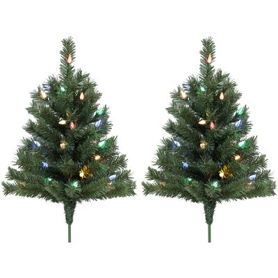 Homcom Podświetlana Choinka 60 Cm, Zestaw 2 Szt., Sztuczna, 60 Kolorowych Led Homcom Podświetlana Choinka 60 Cm, Zestaw 2 Szt., Sztuczna, 60 Kolorowych Led