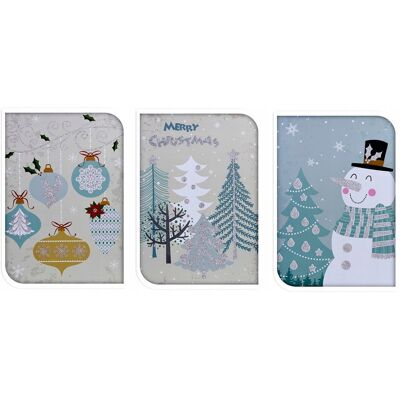Home Styling Collection PUDEŁKA NIEBIESKIE 3 SZT MOTYW BAŁWANKA POJEMNIKI ŚWIĄTECZNE 30X36 CM Home Styling Collection PUDEŁKA NIEBIESKIE 3 SZT MOTYW BAŁWANKA POJEMNIKI ŚWIĄTECZNE 30X36 CM