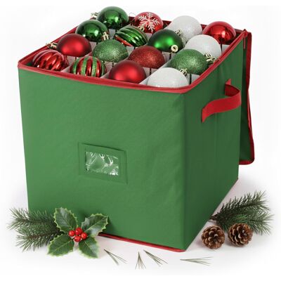 RELAXDAYS Pudełko na bombki choinkowe 64 szt. organizer z przegrodami 33x33x33 cm RELAXDAYS Pudełko na bombki choinkowe 64 szt. organizer z przegrodami 33x33x33 cm