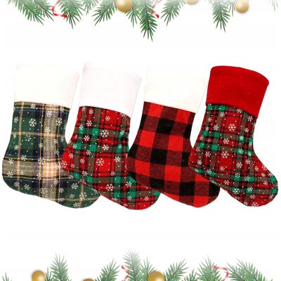 Inny producent Skarpety Świąteczne 4 Sztuki 23x17cm Dzianinowe Zawieszane Dekoracja Duża Inny producent Skarpety Świąteczne 4 Sztuki 23x17cm Dzianinowe Zawieszane Dekoracja Duża