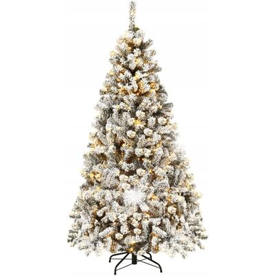 COSTWAY Śnieżna choinka z lampkami LED 180 cm COSTWAY Śnieżna choinka z lampkami LED 180 cm