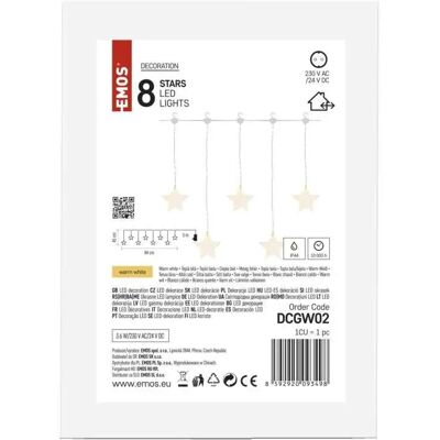 Sople Gwiazdki Ip44 8 Led 45x84cm Ciepła Biel Dcgw02 Emos Sople Gwiazdki Ip44 8 Led 45x84cm Ciepła Biel Dcgw02 Emos
