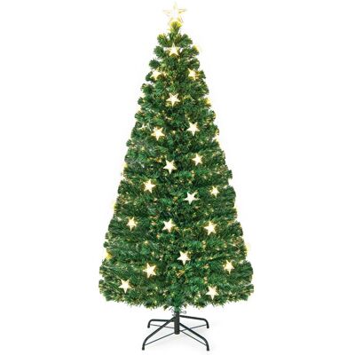 COSTWAY Świąteczna Choinka Sztuczna Z Lampkami 150 Cm COSTWAY Świąteczna Choinka Sztuczna Z Lampkami 150 Cm