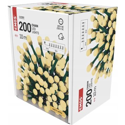Światełka Choinkowe Kulki 200 Led 10m Ciepła Biel D5gw03 Emos Światełka Choinkowe Kulki 200 Led 10m Ciepła Biel D5gw03 Emos