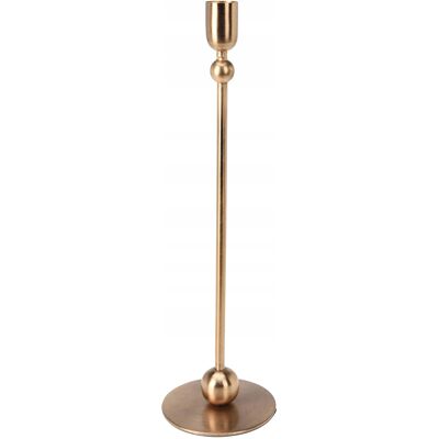 Home Styling Collection ŚWIECZNIK NA JEDNĄ ŚWIECĘ ZŁOTY METALOWY KLASYCZNY ELEGANCKI 9,5 X 33 CM Home Styling Collection ŚWIECZNIK NA JEDNĄ ŚWIECĘ ZŁOTY METALOWY KLASYCZNY ELEGANCKI 9,5 X 33 CM