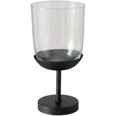 Boltze Świecznik Na Tealight Przezroczysty Czarny Dekoracyjny Tulipan 15 X 30,5 Cm Boltze Świecznik Na Tealight Przezroczysty Czarny Dekoracyjny Tulipan 15 X 30,5 Cm