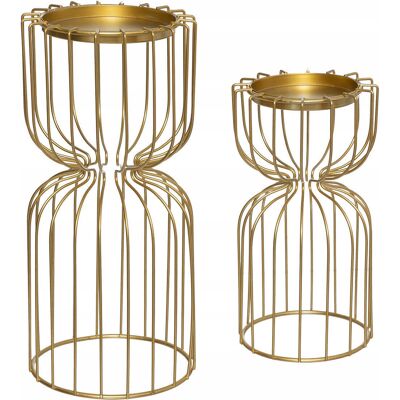 Atmosphera Świecznik Na Tealight Złoty Metalowy Dekoracyjny 12x26 Cm Zestaw 2 Szt Atmosphera Świecznik Na Tealight Złoty Metalowy Dekoracyjny 12x26 Cm Zestaw 2 Szt