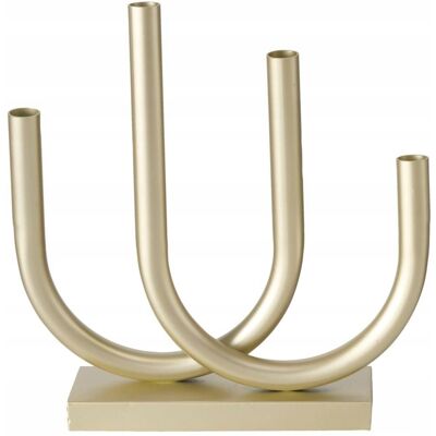 Boltze ŚWIECZNIK ZŁOTY METALOWY na 4 świece dekoracyjny stojący 33 x 34 cm Boltze ŚWIECZNIK ZŁOTY METALOWY na 4 świece dekoracyjny stojący 33 x 34 cm