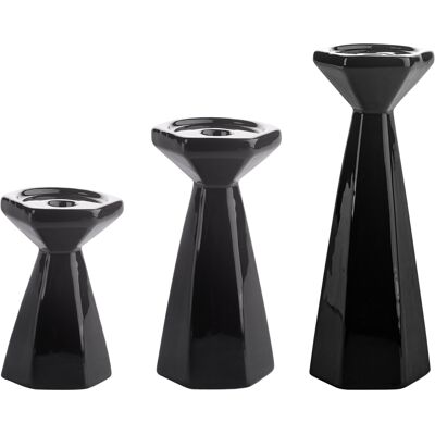 Świeczniki na długie świece i tealight czarne loft Altom Design dekoracja Świeczniki na długie świece i tealight czarne loft Altom Design dekoracja