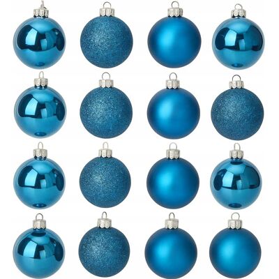Home Styling Collection SZKLANE BOMBKI ŚWIĄTECZNE 8 CM ZESTAW 16 SZTUK NIEBIESKIE Home Styling Collection SZKLANE BOMBKI ŚWIĄTECZNE 8 CM ZESTAW 16 SZTUK NIEBIESKIE